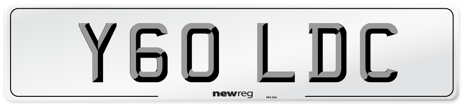 Y60 LDC Number Plate from New Reg